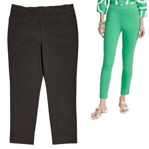 Chico's Brigitte 360 Brown Slim Ankle Pants Pull On Pockets Neutral Office